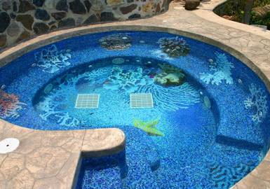 Мозаичное панно для бассейна